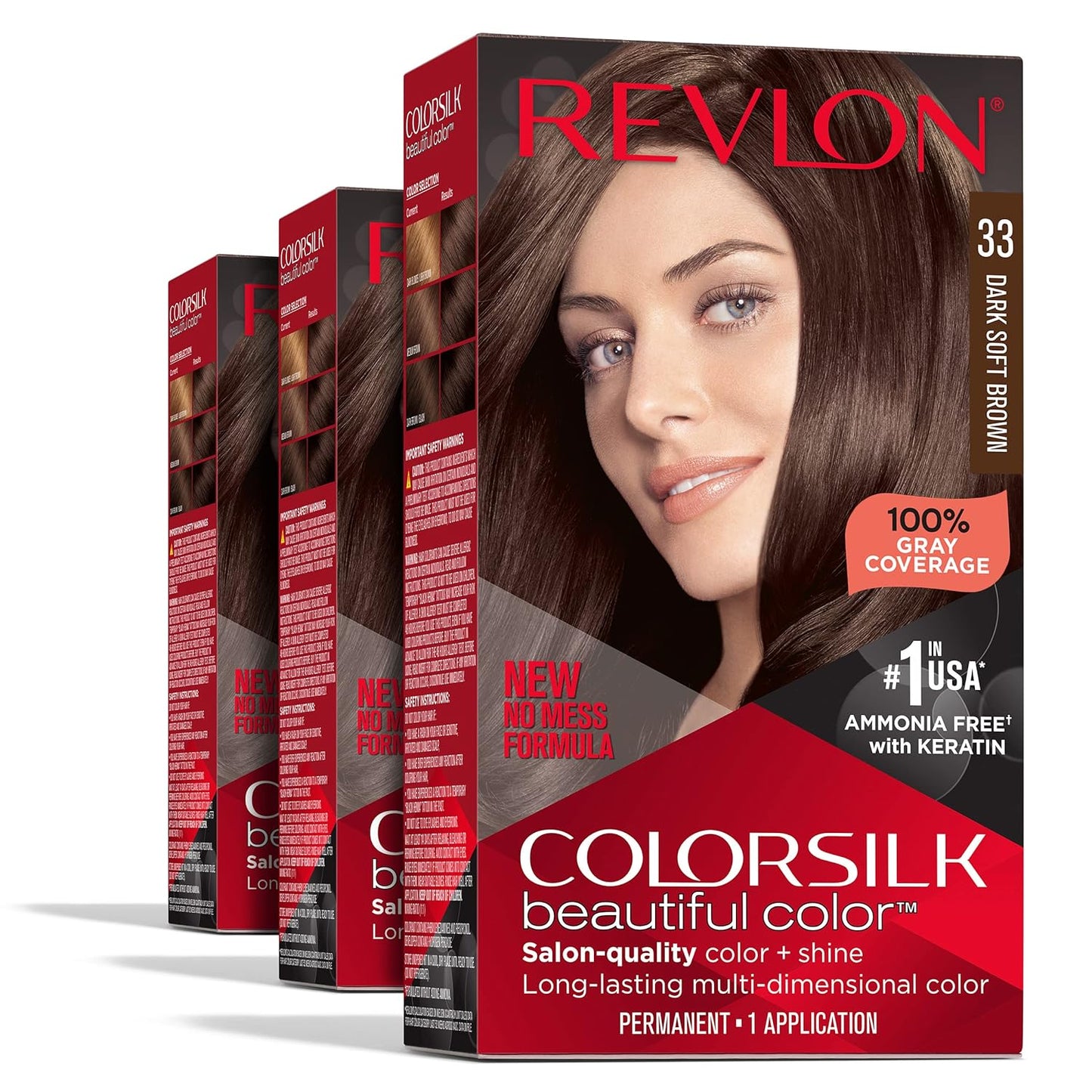revlon colorsilk color permanent 3d radiant hair color choose shade 3pack