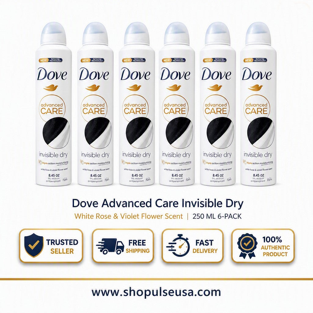 dove advanced care deodorant spray invisible dry 8.45oz / 250 ml 6 pack