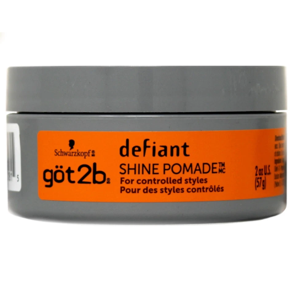 got2b defiant shine pomade 3 pack | hair styling pomade for shine & hold | professional hair grooming