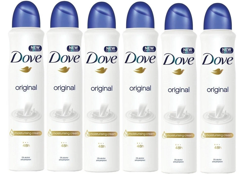 dove original anti-perspirant deodorant spray 6 pack 8.5 oz | long-lasting sweat protection | fresh & smooth skin