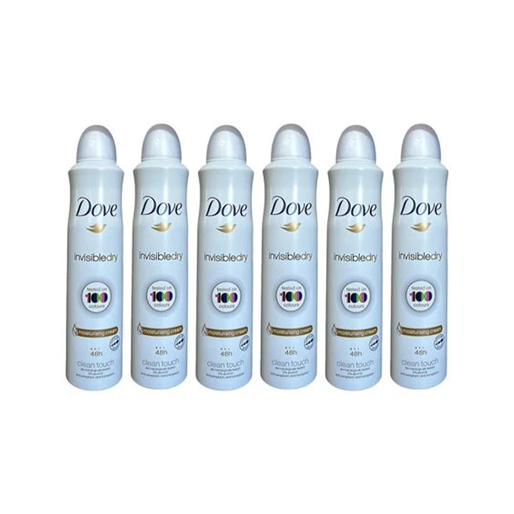 dove body spray invisible dry women spray deodorant 250ml/8.4 oz x 6 pack