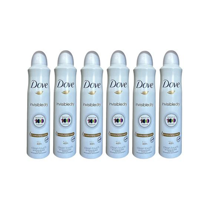 Dove Body Spray Invisible Dry Women Spray Deodorant 250ml/8.4 oz x 6 Pack