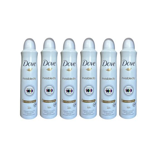 Dove Body Spray Invisible Dry Women Spray Deodorant 250ml/8.4 oz x 6 Pack