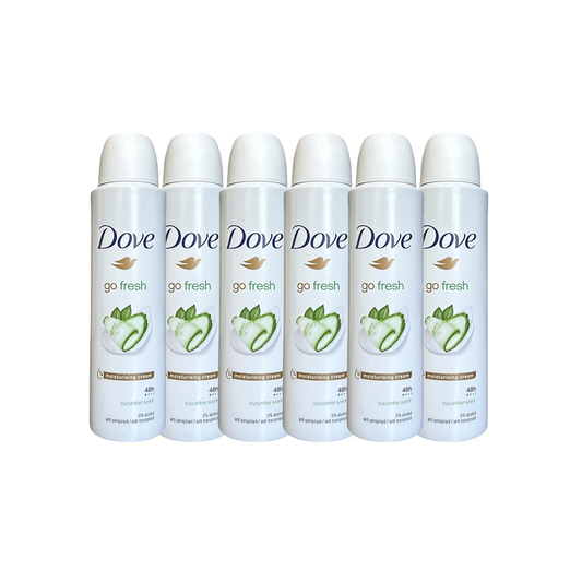 Dove Go Fresh Cucumber & Green Tea Anti-Perspirant Deodorant Spray 6 Pack 150 ml | Long-Lasting Freshness & Odor Protection