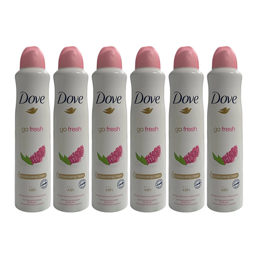 6 PK Dove Go Fresh Pomegranate & Lemon Verbena Deodorant Spray 250ML/8.45 floz