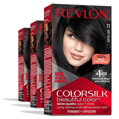 Revlon Colorsilk Color Permanent 3D Radiant Hair Color CHOOSE SHADE 3Pack