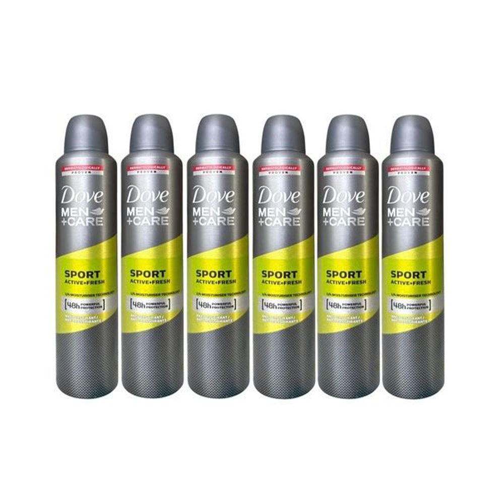 6 pk dove men+care sport active + fresh 8.5 fl oz (250ml)