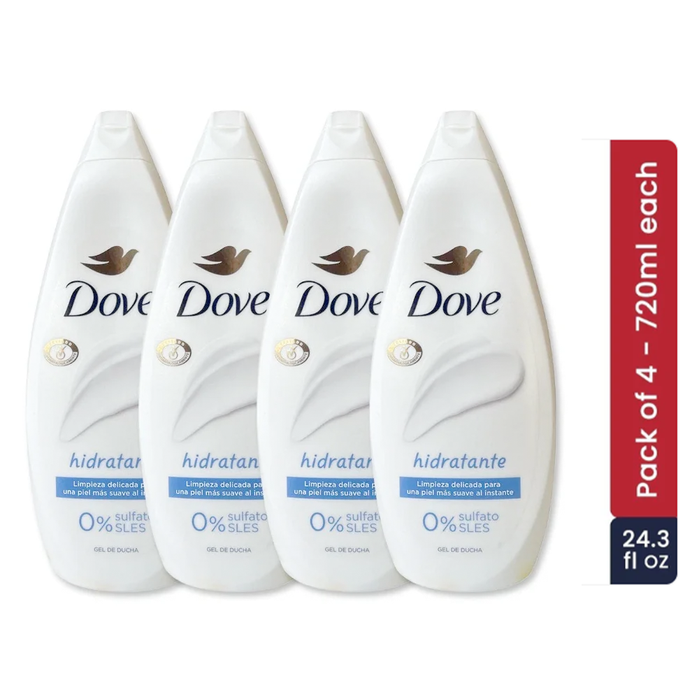 4 pack dove shower gel hidratante 720ml24.3 fl oz