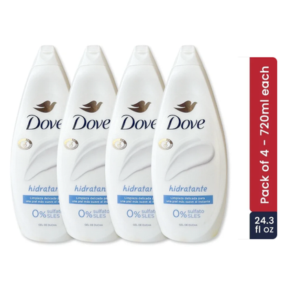 4 Pack Dove Shower Gel Hidratante 720ml24.3 FL OZ