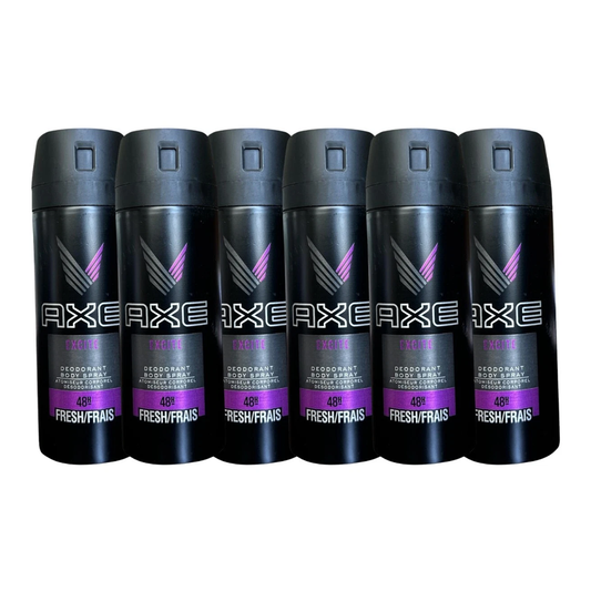 AXE Excite 48-Hour Fresh Deodorant Body Spray 6 Pack | Men’s Fragrance | 150ml / 5 oz Each