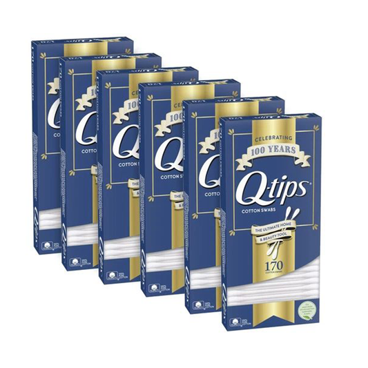 Q-tips Soft Cotton Tips Swabs Beauty & Personal Care 170 Count (Pack of 6)