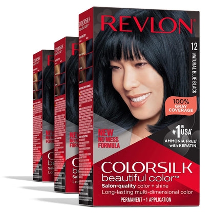 Revlon Colorsilk Color Permanent 3D Radiant Hair Color CHOOSE SHADE 3Pack