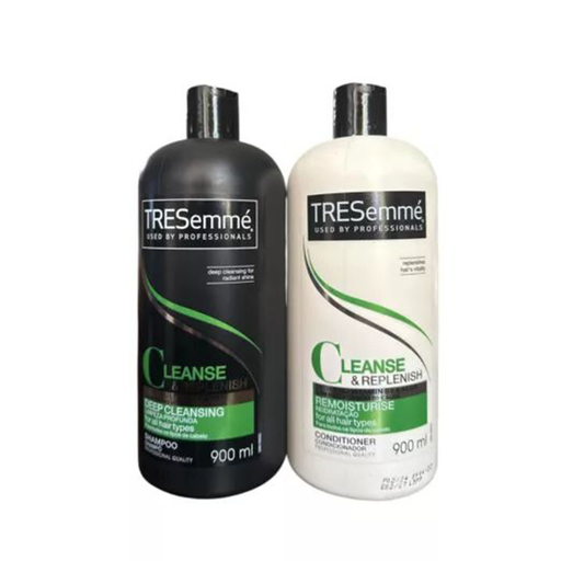 TRESemmé Replenish & Cleanse Shampoo & Conditioner Set, 900 ML /30.43 FL OZ Each