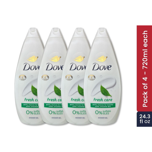 4 Pack Dove Shower Gel Fresh Care 720ml 24.3 FL OZ