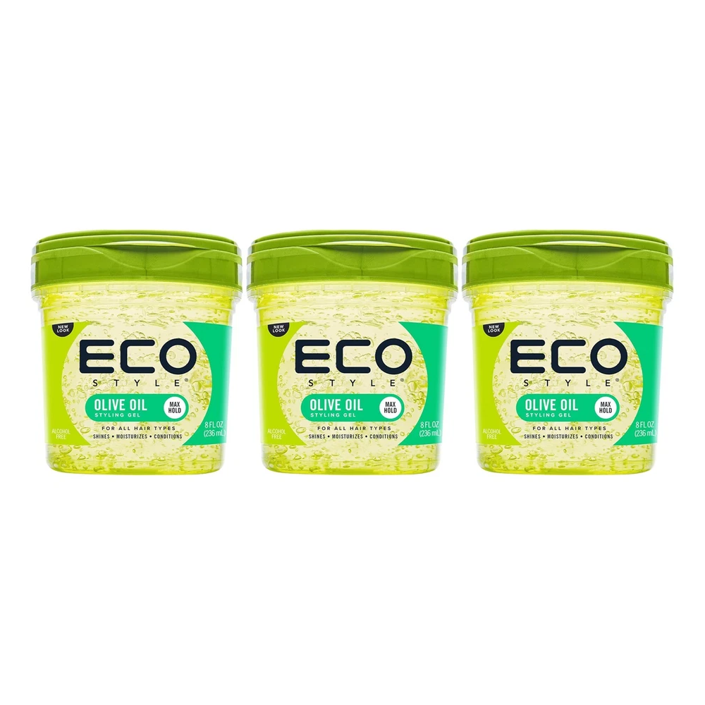 3 pk eco style gel olive oil styling 8oz