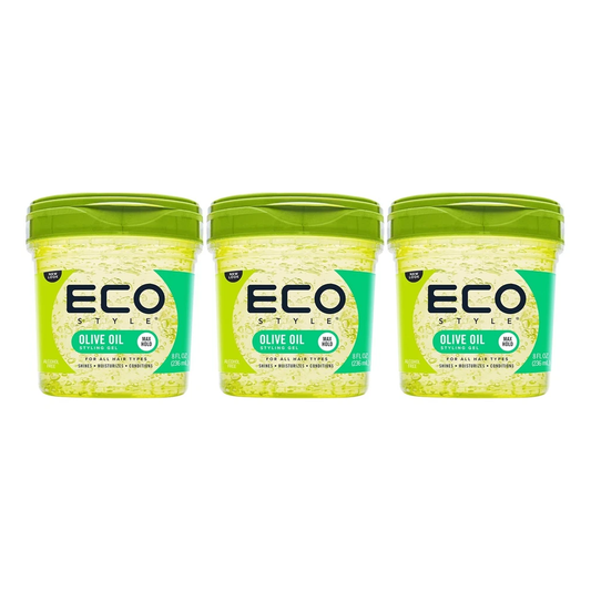3 PK Eco Style Gel Olive Oil Styling 8oz