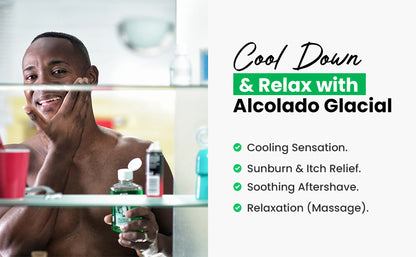 Alcolado Glacial Mentholated Splash Lotion 16 oz / 500 ml | Cooling Body Splash | Refreshing & Invigorating Skin Lotion