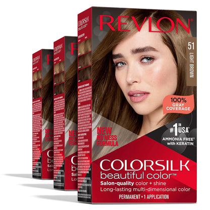 Revlon Colorsilk Color Permanent 3D Radiant Hair Color CHOOSE SHADE 3Pack