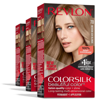 Revlon Colorsilk Color Permanent 3D Radiant Hair Color CHOOSE SHADE 3Pack
