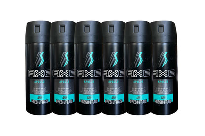 Axe Body Spray Deodorant Apollo 150 Ml / 5.07 Oz 6 Pack