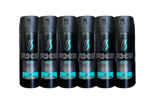 Axe Body Spray Deodorant Apollo 150 Ml / 5.07 Oz 6 Pack