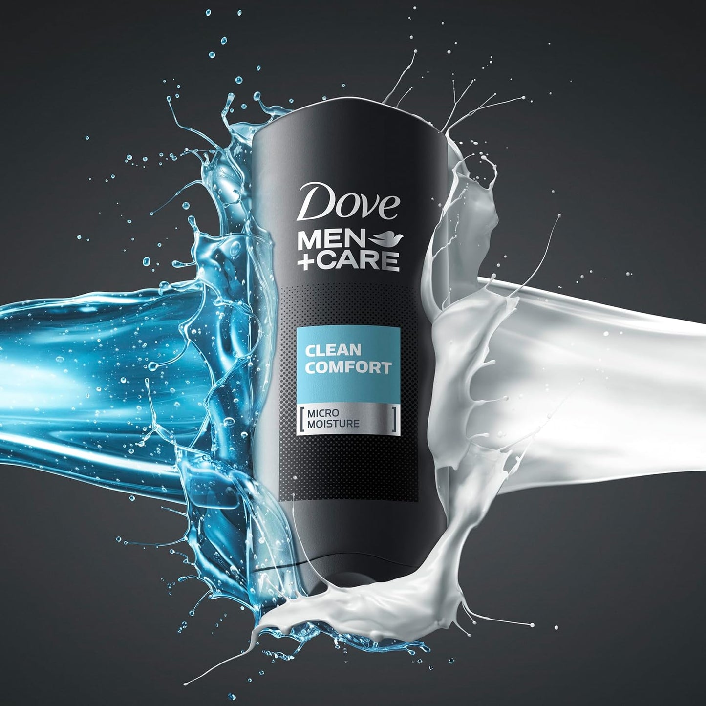 4 pack dove men + care body and face wash clean comfort 18 oz / 532 ml
