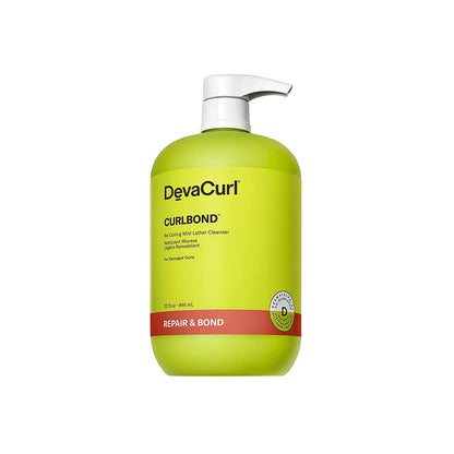 DevaCurl CurlBond Re-Coiling Mild Lather Cleanser | Reduces Frizz For Up to 48 Hours | Preserves Color Up to 30 Washes | Seals Split Ends 32oz/946 mL