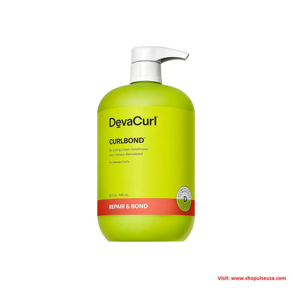 DevaCurl CurlBond Re-Coiling Cream Conditioner | Re-links Broken Bonds | Strengthens| Seals Split Ends | Preserves Color Up to 30 Washes 32 oz / 946 mL