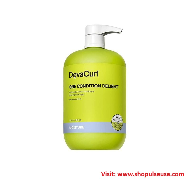 devacurl one condition delight lightweight cream conditioner | moisture preserving blend | helps fight tangles | controls frizz 32 oz/ 946 ml