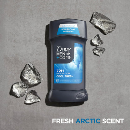 Dove Men+Care Antiperspirant Deodorant Cool Fresh 2 Count for a Long-Lasting Aqua Scent, with 72H Protection, 2.7 oz