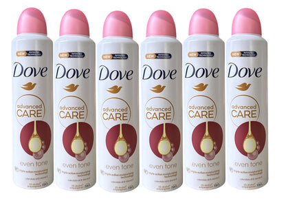 Dove Advanced Care Even Tone Antiperspirant Spray 250 ML 6 Pack | Calendula Oil & Vitamin E | 72H Protection