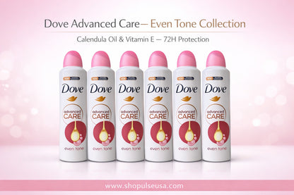 Dove Advanced Care Even Tone Antiperspirant Spray 250 ML 6 Pack | Calendula Oil & Vitamin E | 72H Protection