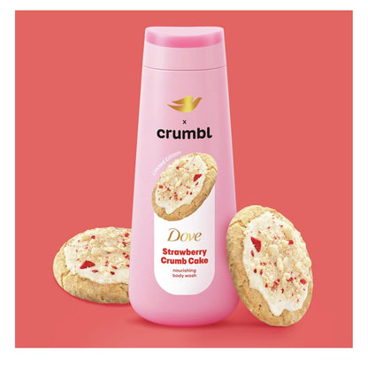 4 Pack Dove Strawberry Crumb Cake Body Wash  Moisturizing & Dessert‑Inspired Cleanser 20 oz/591 mL