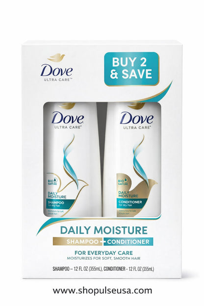 Dove Ultra Care Daily Moisture Shampoo & Conditioner 12 oz Each