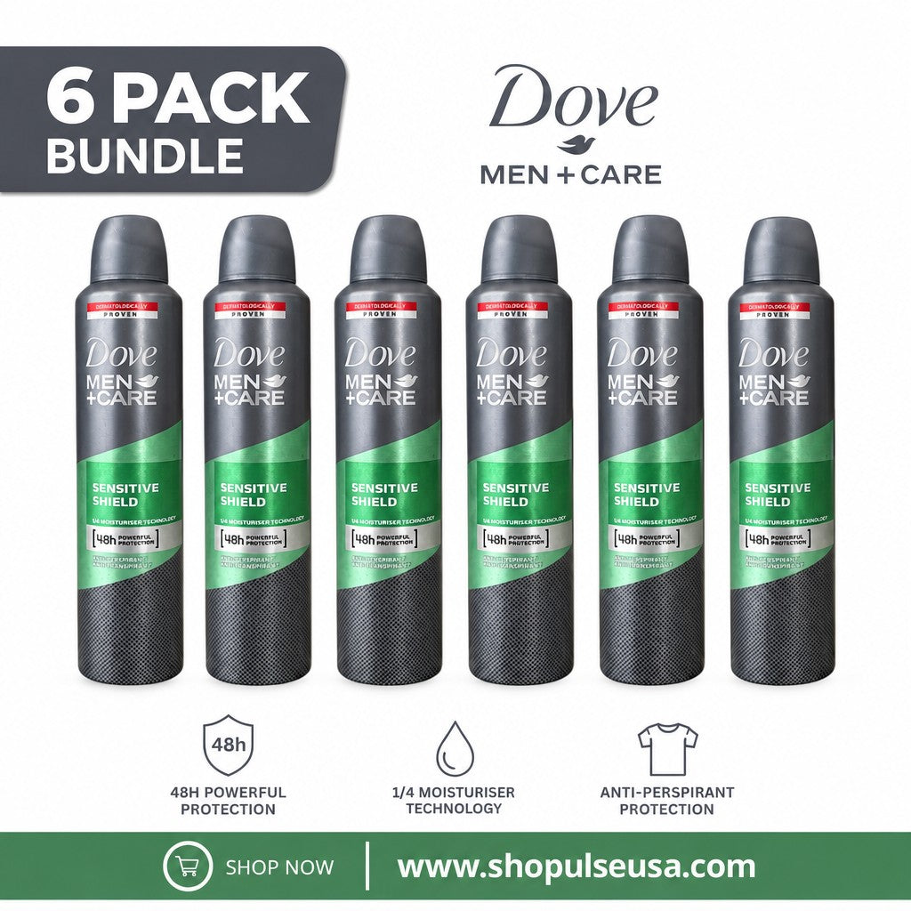dove men+care sensitive shield antiperspirant deodorant 6 pack 48h protection 1/4 moisturizer