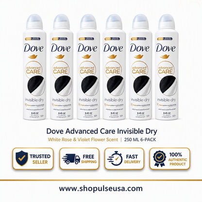 Dove Advanced Care Deodorant Spray Invisible Dry 8.45OZ / 250 ML 6 Pack