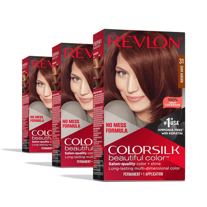 Revlon Colorsilk Color Permanent 3D Radiant Hair Color CHOOSE SHADE 3Pack
