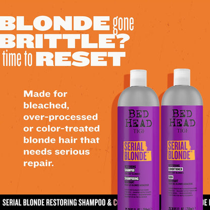 TIGI Bed Head Serial Blonde Restoring Shampoo & Conditioner Set 25.36 fl oz each