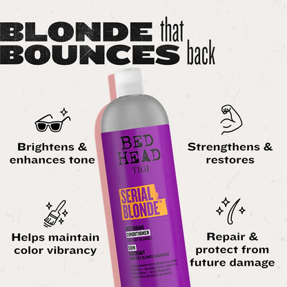 TIGI Bed Head Serial Blonde Restoring Shampoo & Conditioner Set 25.36 fl oz each