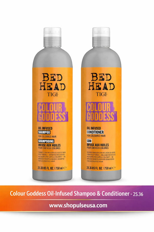 TIGI Bed Head Colour Goddess Oil Infused Shampoo & Conditioner 25.36 FL OZ 750