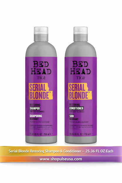 TIGI Bed Head Serial Blonde Restoring Shampoo & Conditioner Set 25.36 fl oz each