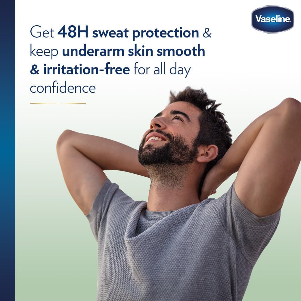 6 pk vaseline double invisible men’s antiperspirant 48h protection 8.45oz/250 ml