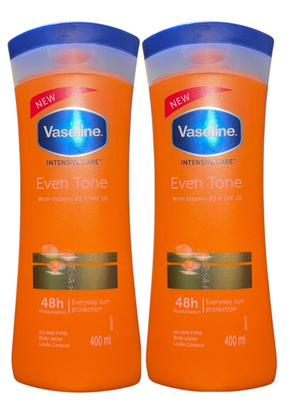Vaseline Intensive Care Cocoa Glow Body Lotion 400ml (2 Pack) | 48H Moisture Dry