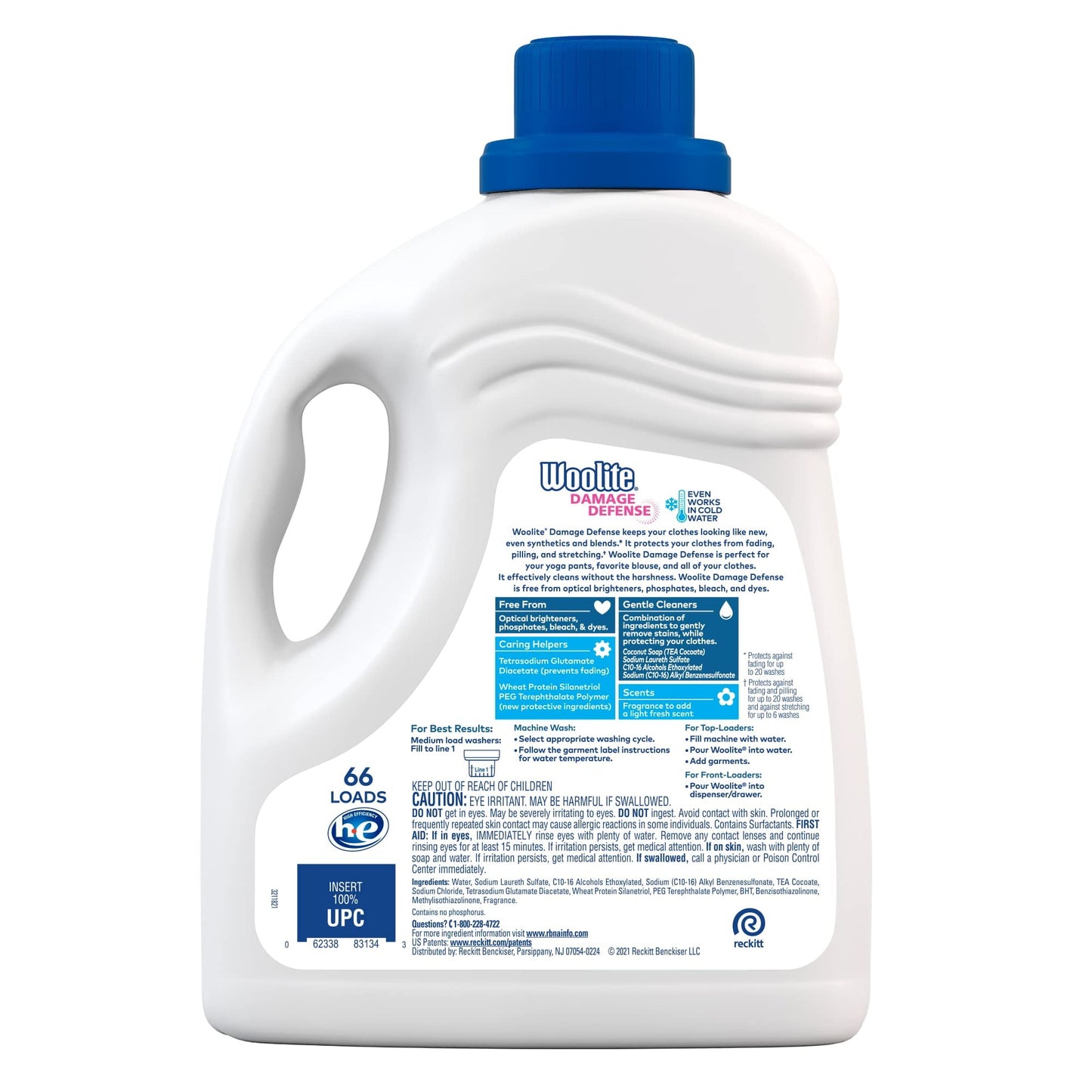 woolite damage defense liquid laundry detergent, light fresh scent, 66 loads, 100 fl oz