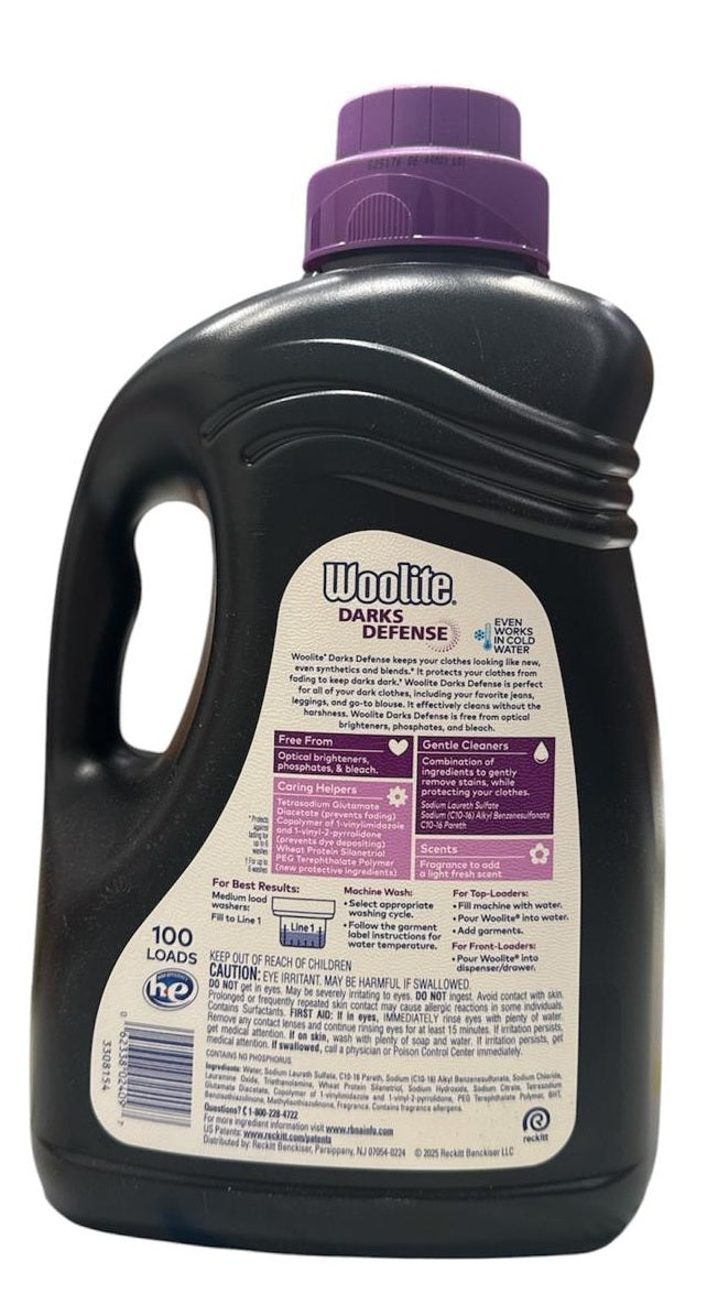 woolite dark liquid laundry detergent – midnight breeze scent, 150 oz (100 loads)
