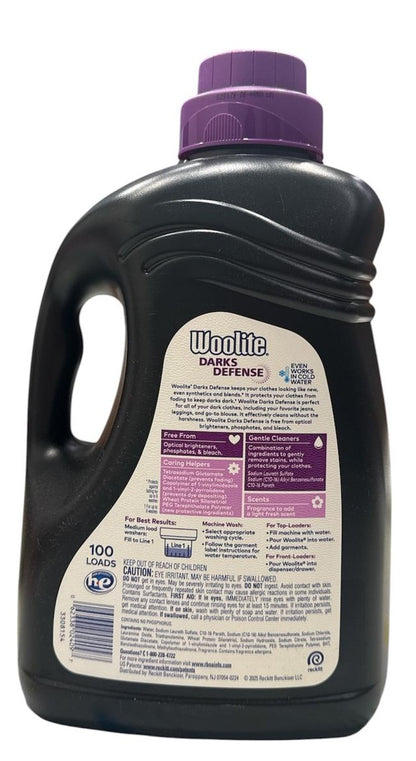 Woolite Dark Liquid Laundry Detergent – Midnight Breeze Scent, 150 oz (100 Loads)