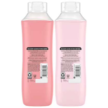Suave Shampoo & Conditioner Set Wild Cherry Blossom 22.5 fl oz Each | Moisturizing Hair Care | Hydrating & Refreshing Hair Duo