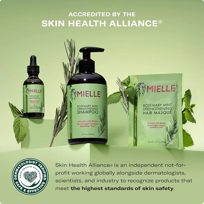Mielle Organics Rosemary Mint Strengthening Shampoo & Conditioner Set 12 oz Each | Nourishing Hair Care | Strength & Growth
