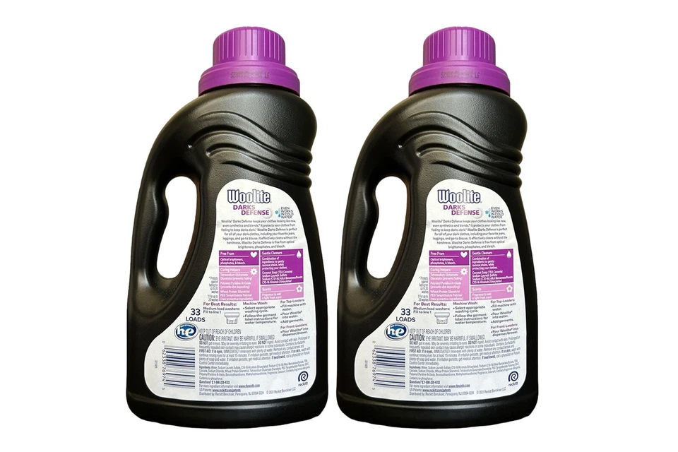 Woolite Darks Defense Liquid Laundry Detergent 2 Pack 50 fl oz | 33 Loads Each | Color-Safe Laundry Detergent