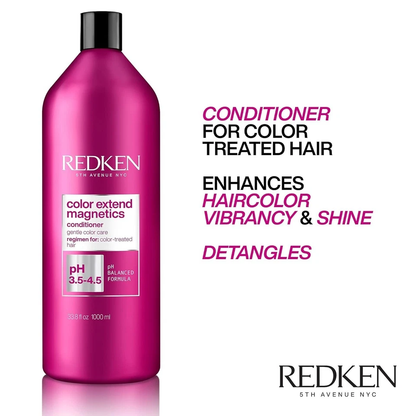 Redken Color Extend Magnetics Conditioner | Color-Treated Hair Care | Protect & Strengthen Hair